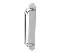 TOPINCN Door Handle Stainless Steel Pull and Push Plate Door Knob for Kitchen Restaurant Bar Business Place with Screws (Oval L)