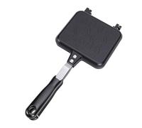 TOPINCN Double Sided Grill, Pattern Non Stick Panini Press Pan with Aluminum Alloy Body, for Home Kitchen Camping Picnics