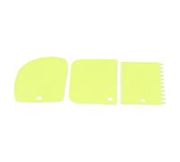 TOPINCN Dough Cutter and Cream Scraper 3PCS Ergonomic Baking Tools for Cake Decoration Non- Plastic 11.2cm/4.4in (Green)