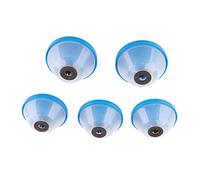TOPINCN Drill Dust Collector Anti Vibration Dust Catcher for Ceiling Transparent Cover Large Capacity for Plasterboard, Ceiling and Wall Perforation Work 5PCS Blue ABS