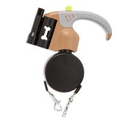TOPINCN Dual Dog Retractable Leash, 9.84ft Rope with LED Light for Walking 2 Dogs At Once for Outdoor Pets Walking and Nighttime Safety (Brown)