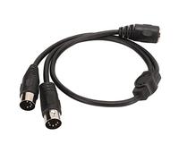 TOPINCN Durable 5Pin Din Female to 2 5Pin Din Male Cable for Studio MIDI Connection PVC Housing 5 Pin Y Splitter Adapter
