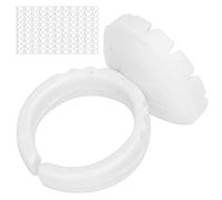 TOPINCN Eco-friendly Eyelash Glue Ring Cup Improve Grafting Efficiency for Professional Eyelash Technicians 100 Pieces (White 100 pieces per pack)