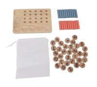 TOPINCN Educational Counting Gadgets, Number Hands On Playthings, Math Manipulatives Materials with Wooden Number Blocks and Peg Board for Learning Counting, Addition, Subtraction