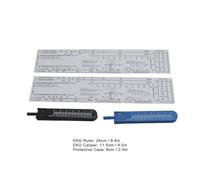 TOPINCN EKG Ruler 2 Sets EKG Calipers and EKG Ruler Combination Set Electrocardiography Measuring Tool for Doctors, Nurses
