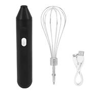 TOPINCN Electric Hand Mixer Rechargeable Handheld Mixer Egg Beater Set Cordless Handheld Food Processor USB Rechargeable Electric Whisk for Cooking Baking (Black)