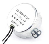 TOPINCN Electric Synchronous Motor, Geared Synchron Turntable Motor Round 4W Cw/Ccw Ac 220-240V(0.8-1Rpm)