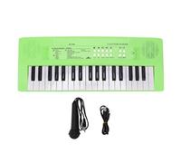TOPINCN Electronic Keyboard Piano, 37 Keys Musical Toy with Microphone and Recording Function Digital Piano for Educational Learning and Music Development (Green)