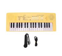 TOPINCN Electronic Keyboard Piano, 37 Keys Musical Toy with Microphone and Recording Function Digital Piano for Educational Learning and Music Development (Yellow)