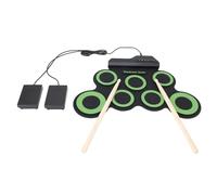 TOPINCN Electronic Set 10 Pads Roll Up Drums Practice Pad with Pedals Sticks Built in Speaker Headphone Jack Kids Adults Beginners