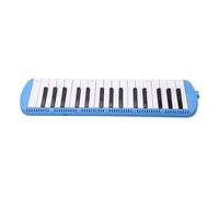 TOPINCN Elegant 32 Keys Melodica Wind Instrument with Bendy Tube for Musical Fun and Education for All Ages Blue/Pink/Black (Blue)