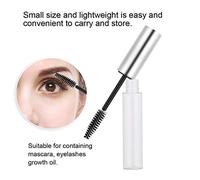TOPINCN Empty Mascara Tube Durable Lightweight for Storage and Travel, 5 Colors 10ml Empty Mascara Container Bottle for Eye Makeup Artist (10ml Asian silver cap)