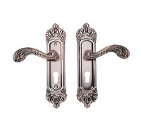 TOPINCN Entry Door Lever Handle with Lock, Universal Door Handle Hardware with Silent Bearings, for Front Bedroom Bathroom Hotel School