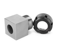 TOPINCN ER32 Collet Block Chuck for CNC Machines, Durable Through Hole Design, Fast Set-ups, for Lathe Engraving Machine (Tetragon)