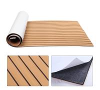 TOPINCN EVA Foam Sheets Boat Deck- Non-Slip Synthetic Flooring Self Adhesive for Easy Installation for Marine Boat Floor 90x240cm Light Brown+White (gold+black)