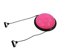 TOPINCN Explosionproof Balancing Half Ball for Yoga Fitness and Strength Training with Antislip Base and Pump Blue 46x46x20cm 1 Unit (Pink)