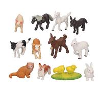 TOPINCN Farm Animals Educational Toys 12Pcs Miniature Simulation Farm Animal Figures for Kids Teachers Collectors Christmas Decorations