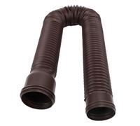 TOPINCN Flexible Downspout Extension, Adjustable Rain Gutter Extender, Heavy Duty PE Material Drain Away Pipe with Splatter Proof Design for Outdoor, Villa Round (Brown)