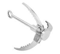 TOPINCN Foldable Stainless Steel Climbing Grappling Hook with 3 Claws for Outdoor Survival Activities, 18 * 5.5cm, Portable Design
