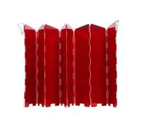 TOPINCN Foldable Stove Windshield Durable Camping Wind Shield for Outdoor Cooking Gas Stove 26.4 * 9.4inch Red or Yellow Aluminium Alloy (Red)