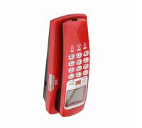 TOPINCN FSK Caller ID Corded Telephone with Crystal Buttons and Anti-Jamming Function for Home Office, Extension Phone (Red)