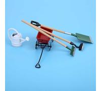 TOPINCN Gardening Tools Set of Doll Houses, Exquisite Miniature Model for 1/12 Dolls, Realistic Garden Decoration, Ecological Material