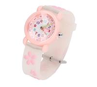 TOPINCN Girls Watches, 3D Cute Cartoon Design with Adjustable Strap and Colorful Dial, for Girls Age 3-8 Educational Toy Gift (White)