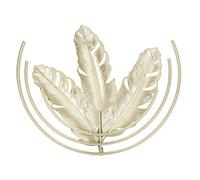 TOPINCN Gold Metal Wall Art Decor, Iron Wall Sculptures, Modern Leaf Wall Hanging Decorations for Living Room, Bedroom, Office, Hotel