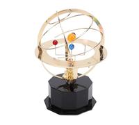 TOPINCN Golden Solar System Model Rotate for Relaxation Premium Iron Plastic Gifts Choice Educational Toy for Home Office Ornament Solar System Model Decoration