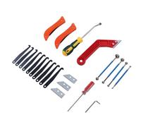 TOPINCN Grout Removal Caulking Tool Reliable Anti Slip Handle Kit with Disassembled Blades for Large Quantities ABS Material for Constructing Beautiful Joints in Wall Tiles