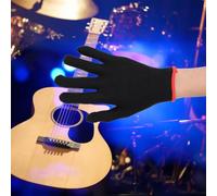 TOPINCN Guitar Glove Black Protective Finger Practice Accessory for Musicians of Any Level Nylon Material (Medium: Approx. 17.6x16.2x10cm / 6.93x6.38x3.94in)