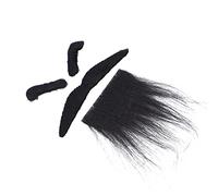 TOPINCN Halloween Plush Beard Mustache Eyebrow Set Self-Adhesive Costume Decoration for Fun Parties and Theatrical Productions (purple paper card)