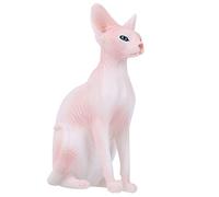 TOPINCN Hand -painted Hairless Cat Model Ornament for Collectors Plastic 1.8 X 1.4 X 3.3 Inches (PL127-1562)