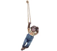 TOPINCN Hanging Monkey Garden Statue, Synthetic Resin, Weather Resistant Decorative Ornament with Lanyard for Outdoor, Indoor, Patio, 112g