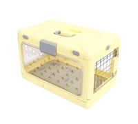 TOPINCN Hard Cat Carrier, Small Airline Cat Crate with Clear Windows and | Foldable for Storage, 19.69x12.60x4.33in Folded, See-through Sides for Monitoring, Ventilation Holes for Airflow, Tool-free