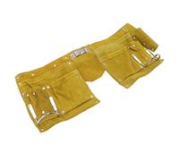 TOPINCN Heavy Duty Leather Garden Tool Apron - Multiple Pockets Quick Release Buckle Organizer For Woodworkers