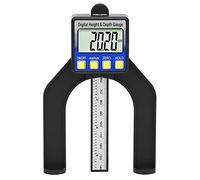 TOPINCN Height Measuring Ruler for Table Saw, LCD Digital Depth Gauge with Adjustable Features, Perfect Woodworking Tool for Accurate Router Depths, 0-80mm Range (0-80mm)