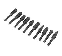 TOPINCN High Durability 10pcs Burr Rasp File Set for Woodworking and Grinding Tools 1/4in Shank