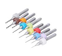 TOPINCN High Toughness Mini Drill Bits Set with Incisive Cutting Edges for Fast Drilling on Circuit Boards - 10Pcs PCB Drill Bits for Printer Nozzle Cleaning, Metal Plastics