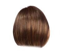 TOPINCN Highly Similar Light Brown Short Wig Bangs Soft Fluffy for Women Cosplay Party Celebrities