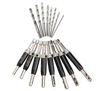TOPINCN Hinge Drill Bit Set, Durable Self Centering Drill Tool for Woodworking Projects, Aluminum Alloy, 8 Pieces