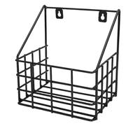 TOPINCN Horse Stable Organizer Wall Hanging Basket Metal Wire Storage for Tack Room Organization with Black Coated Rustproof Design