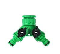 TOPINCN Hose Splitter 2 Valve Easy Installation Inner Sealing Rings for Washing Machine Gardening, ABS Material (DN15 DN20 Plastic)