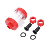 TOPINCN In-Line Mesh Filter Plastic Built-In Precision Filter High Water Pump Transparent Filter Garden Irrigation Interface Pipe Pesticide Accessories(1In)