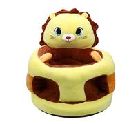 TOPINCN Infant Learning Sit Sofa Chair, Removable Thickened Cotton Pad with 5 Point Safety Harness and Anti Recline Support, Child Sitting Seat for Baby Daily Sitting Practice Play (Yellow Lion)