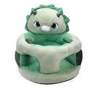 TOPINCN Infant Learning Sit Sofa Chair, Removable Thickened Cotton Pad with 5 Point Safety Harness and Anti Recline Support, Child Sitting Seat for Baby Daily Sitting Practice Play (Green Dinosaur)