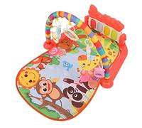 TOPINCN Infant Music Light Gym Play Mat with Rattle Red High Elastic Moss Foam Foam Mat Piano for Brain Cognition and The Baby Piano Applicable for Eye Coordination for The