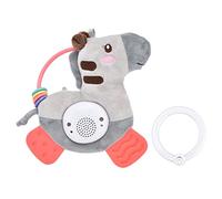 TOPINCN Infant Toy & Teether Baby Teething Horse Toy Soothing Teether Plush Doll with 12 Songs Sounds Lights for 0-3 Years Crib Stroller Car Tactile Visual Stimulation (Gray)