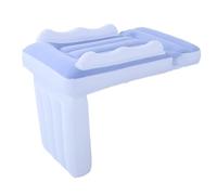 TOPINCN Inflatable Toddler Airplane Bed, Thickened Flocking Air Mattress Foldable Car Seat Extender with Side Guardrails for Travel Road Trip and Long Flights (Blue)