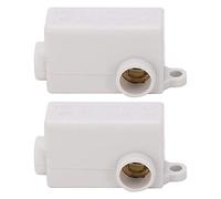 TOPINCN Inline Junction Connector Box Set, Durable T-Type Terminals for Electrical Wiring, Ideal for Ceiling Lights and Switches, ABS Material, 2 Units